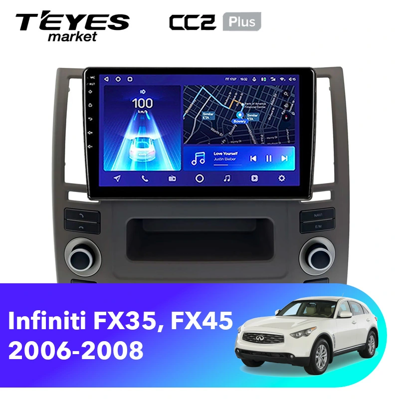 Комплект магнитолы TEYES CC2 Plus 9.0" для Infiniti FX35