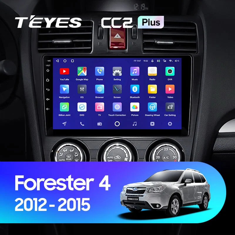 Комплект магнитолы TEYES CC2 Plus 9.0" для Subaru Forester SJ 2012-2015