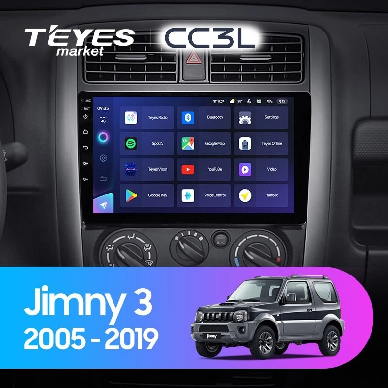 Комплект магнитолы TEYES CC3L 9.0" для Suzuki Jimny