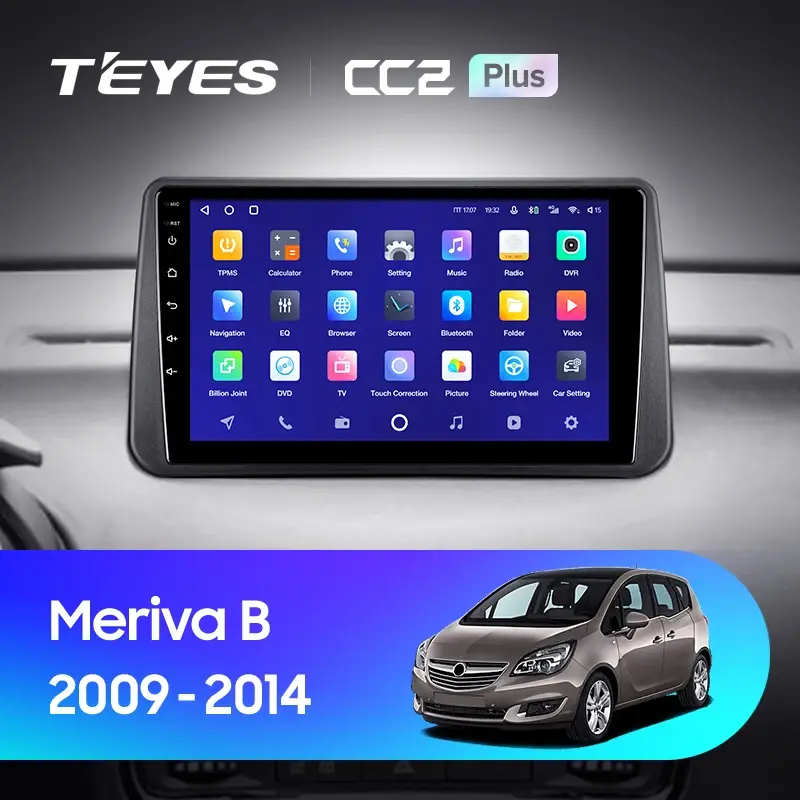 Комплект магнитолы TEYES CC2 Plus 9.0" для Opel Meriva