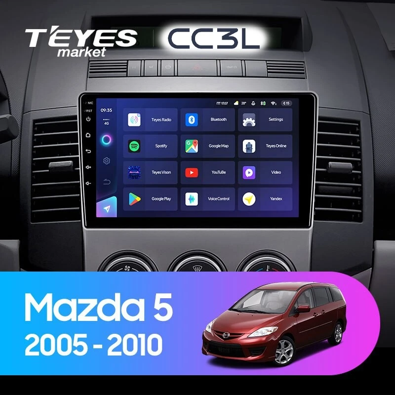 Комплект магнитолы TEYES CC3L 9.0" для Mazda 5