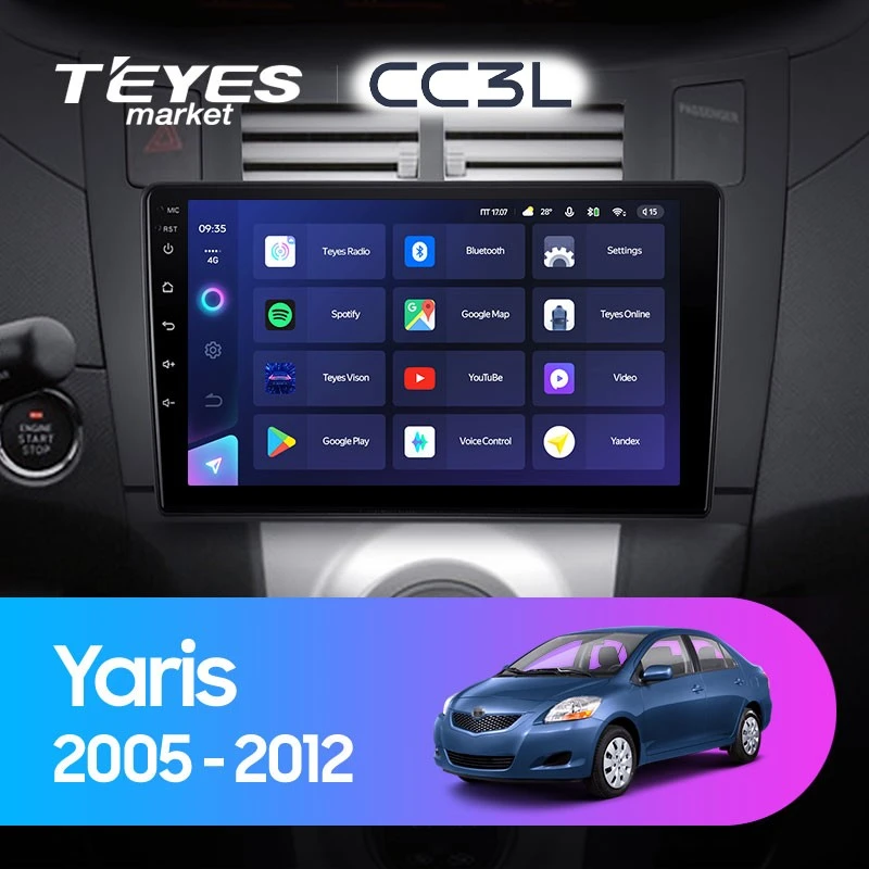 Комплект магнитолы TEYES CC3L 9.0" для Toyota Innova