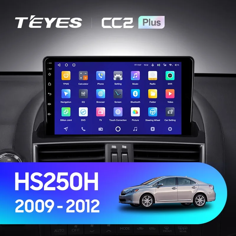 Комплект магнитолы TEYES CC2 Plus 9.0" для Lexus HS I 2009-2012