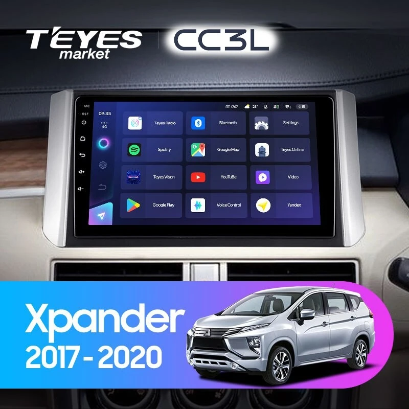 Комплект магнитолы TEYES CC3L 9.0" для Mitsubishi Xpander