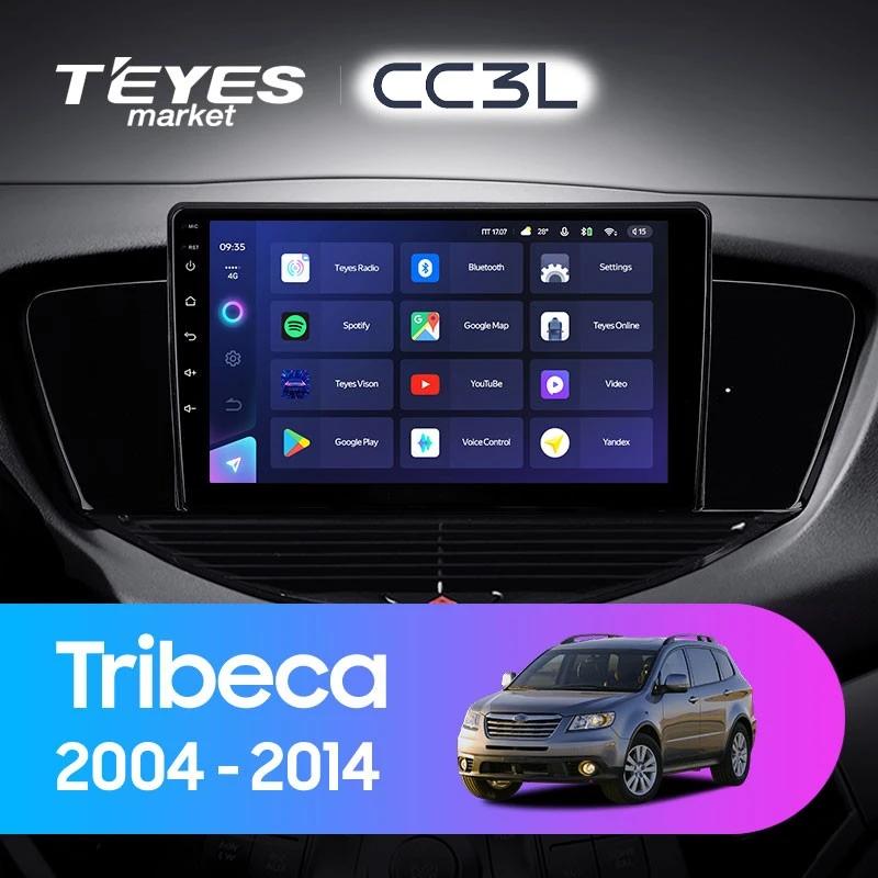 Комплект магнитолы TEYES CC3L 9.0" для Subaru Tribeca