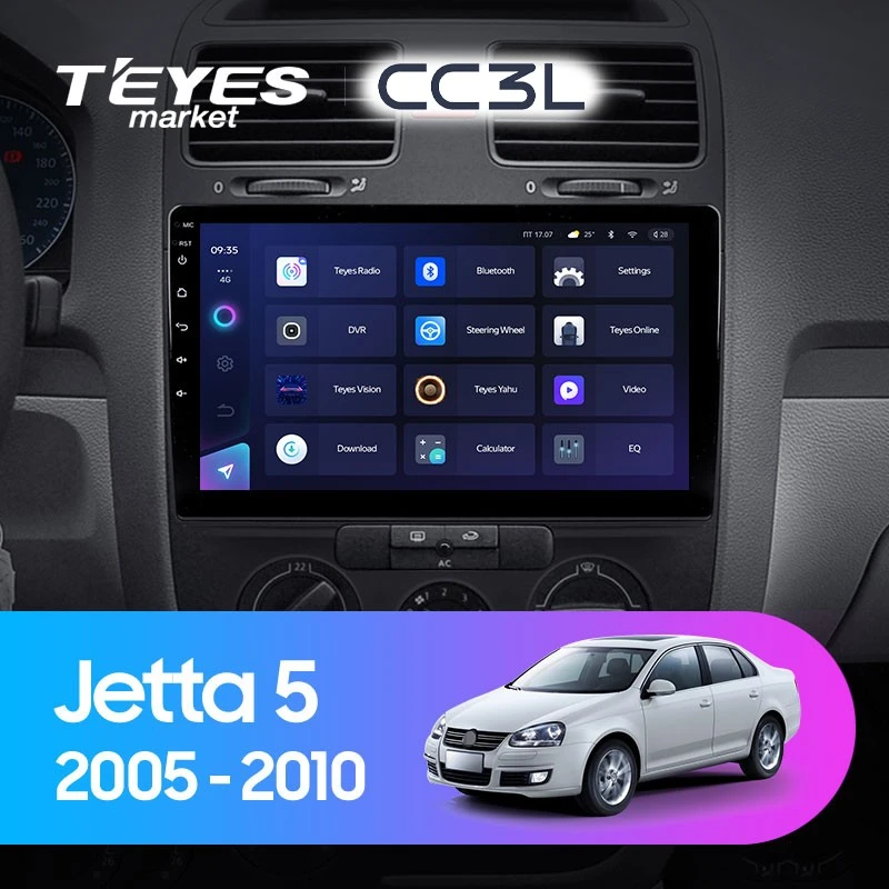 Комплект магнитолы TEYES CC3L 10.2" для Volkswagen Jetta