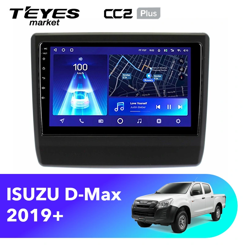 Комплект магнитолы TEYES CC2 Plus 9.0" для Isuzu D-Max III 2020-2023