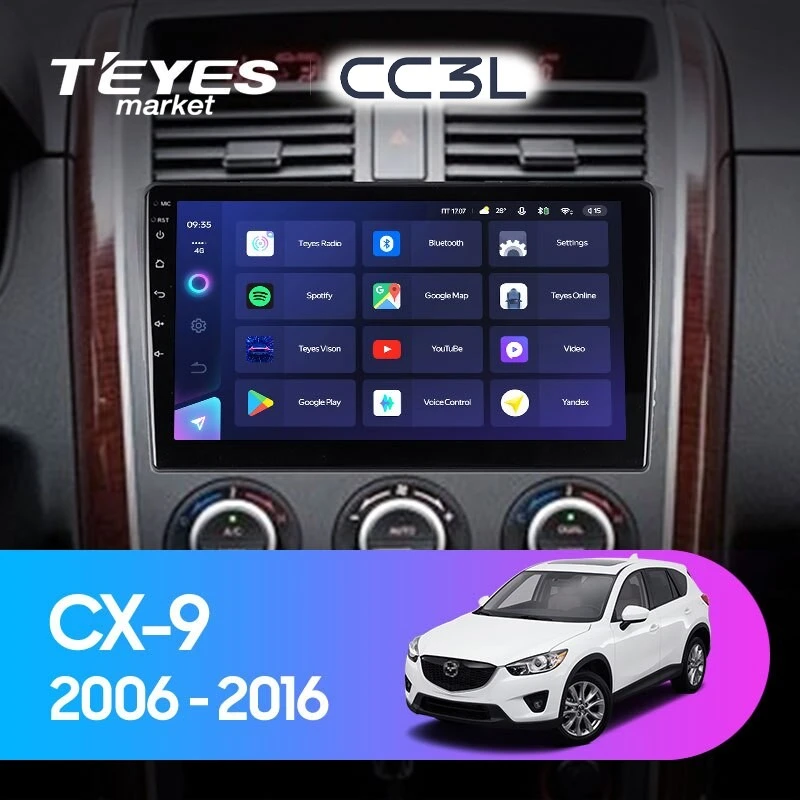 Комплект магнитолы TEYES CC3L 10.2" для Mazda CX-9