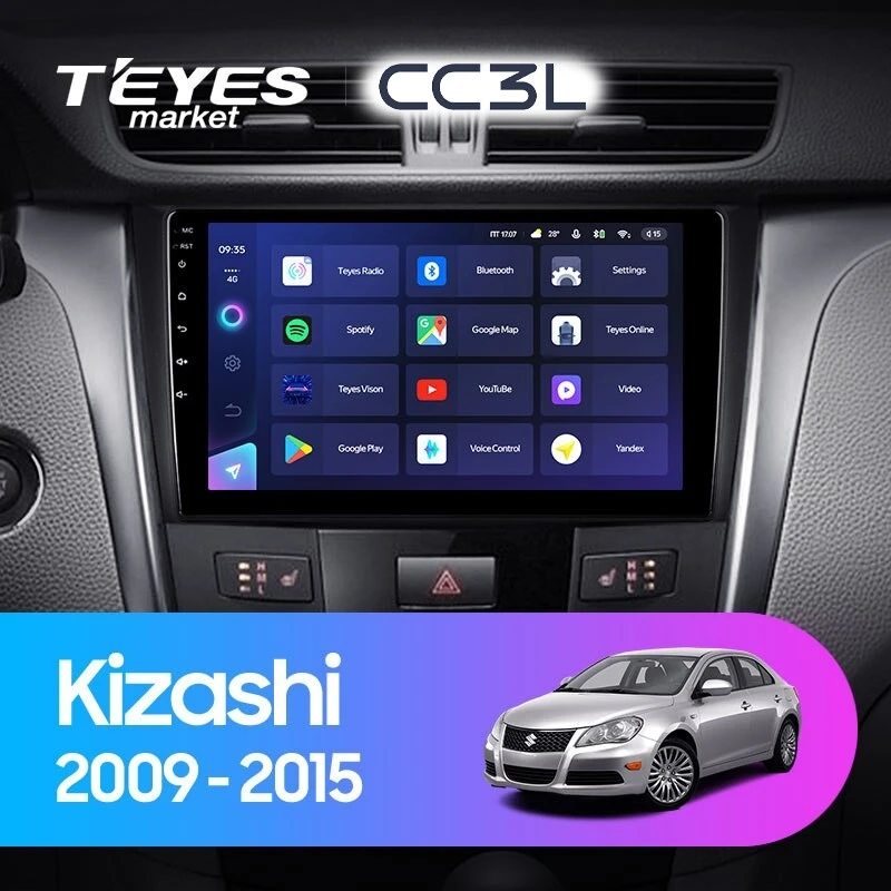 Комплект магнитолы TEYES CC3L 9.0" для Suzuki Kizashi
