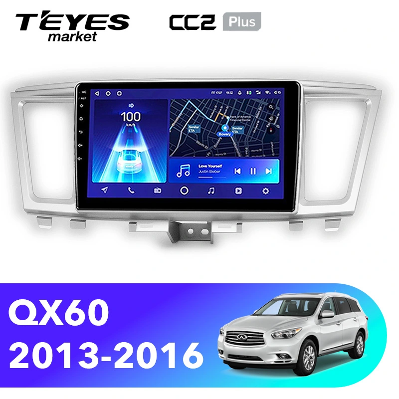 Комплект магнитолы TEYES CC2 Plus 9.0" для Infiniti QX60 I 2013-2016