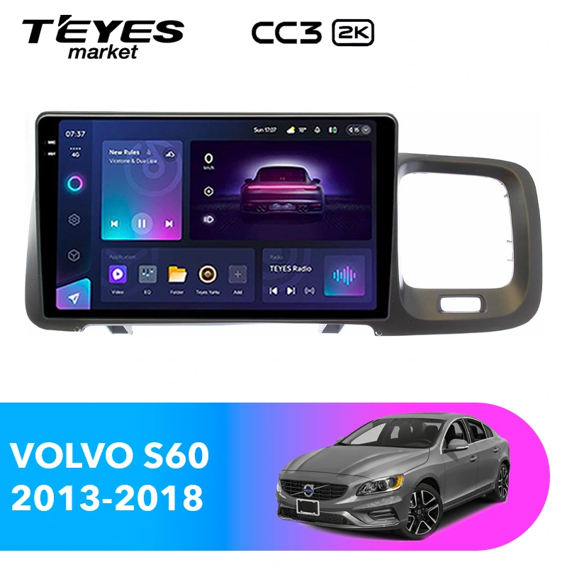 Комплект магнитолы TEYES CC3 2K 9.5" для Volvo S60 II рестайлинг 2013-2018