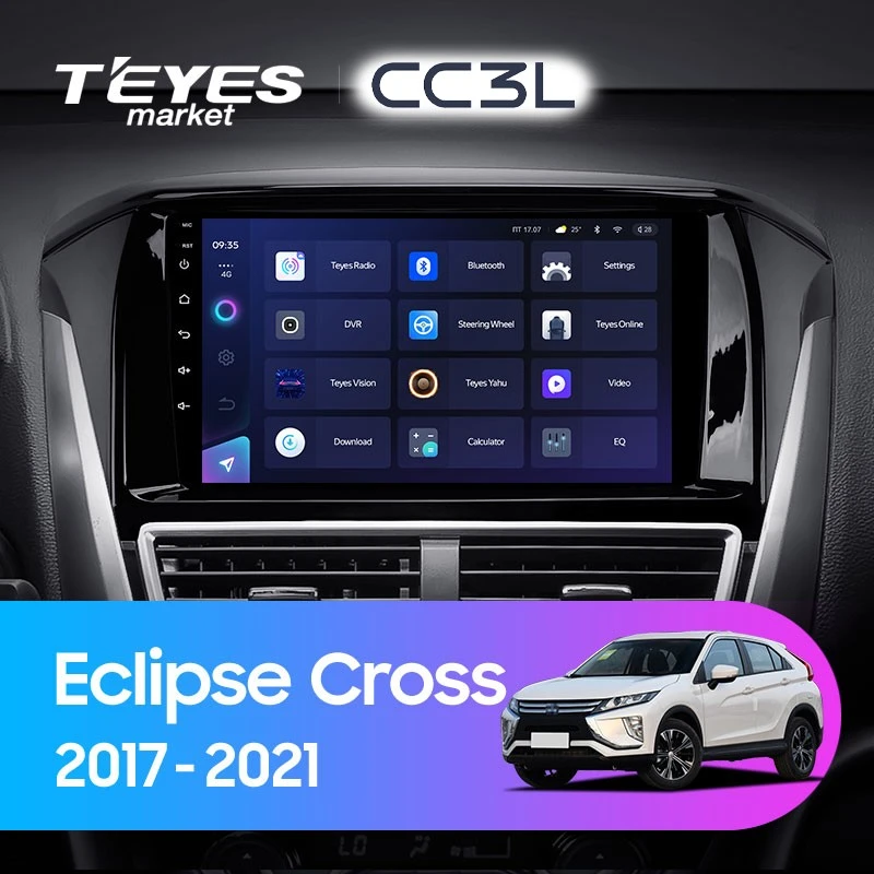 Комплект магнитолы TEYES CC3L 9.0" для Mitsubishi Eclipse Cross