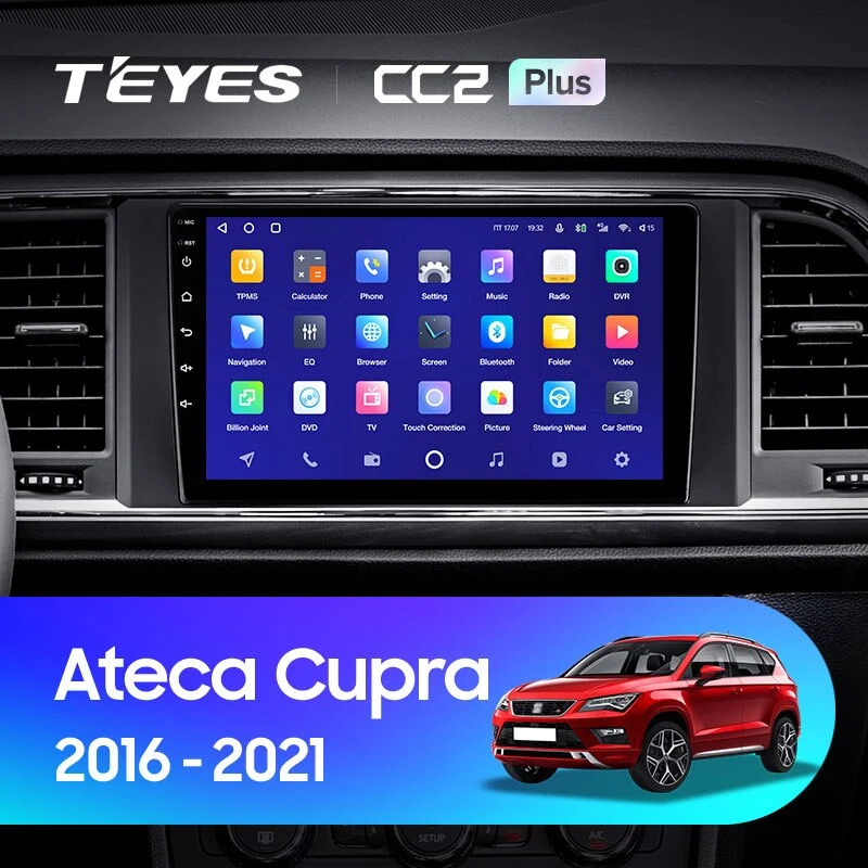Комплект магнитолы TEYES CC2 Plus 9.0" для SEAT Ateca I 2016-2023