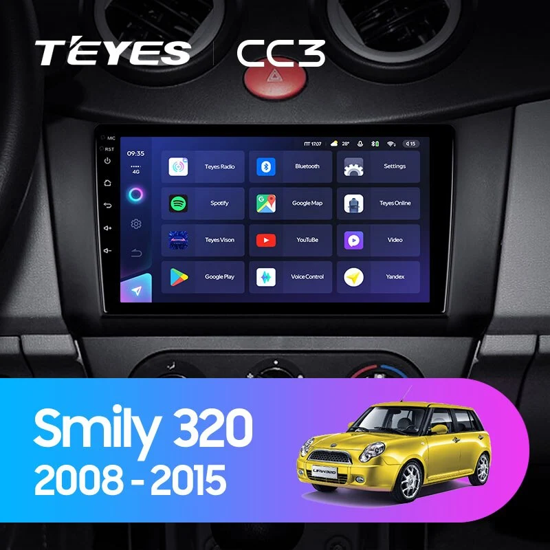 Комплект магнитолы TEYES CC3 9.0" для LIFAN Smily (320) 320 2008-2015