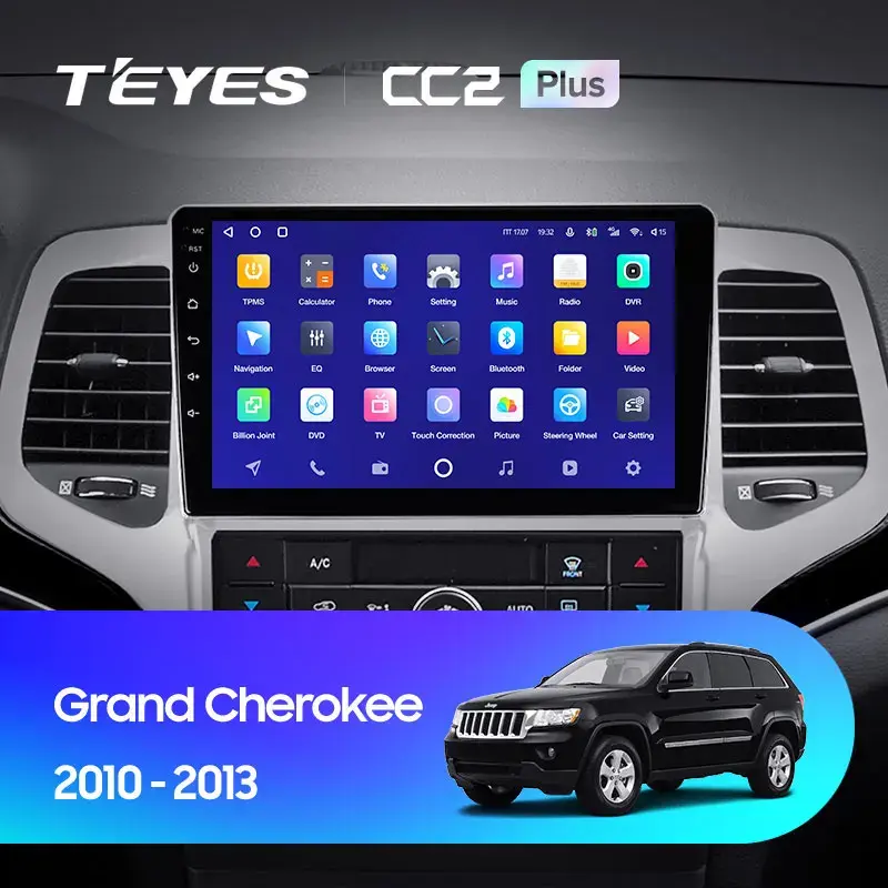 Комплект магнитолы TEYES CC2 Plus 9.0" для Jeep Grand Cherokee WK2 2010-2013