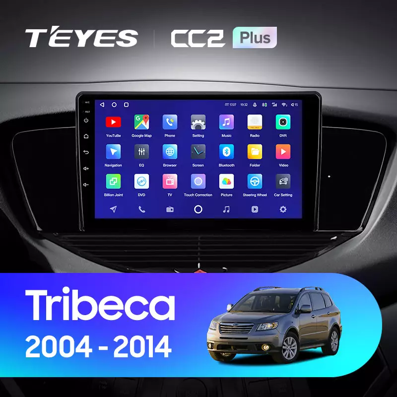 Комплект магнитолы TEYES CC2 Plus 9.0" для Subaru Tribeca WX 2004-2014