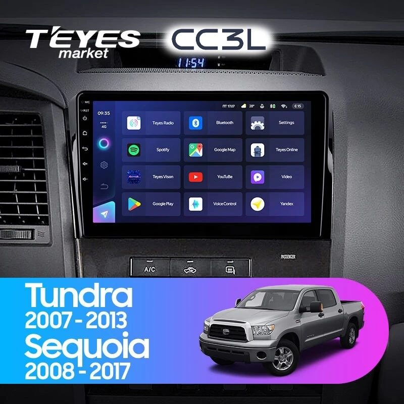 Комплект магнитолы TEYES CC3L 10.2" для Toyota Tundra