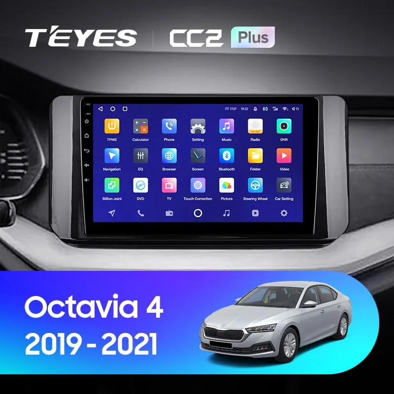 Комплект магнитолы TEYES CC2 Plus 10.2" для Skoda Octavia IV 2019-2023