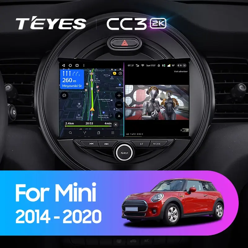 Комплект магнитолы TEYES CC3 2K 9.5" для MINI Cooper III 2013-2018