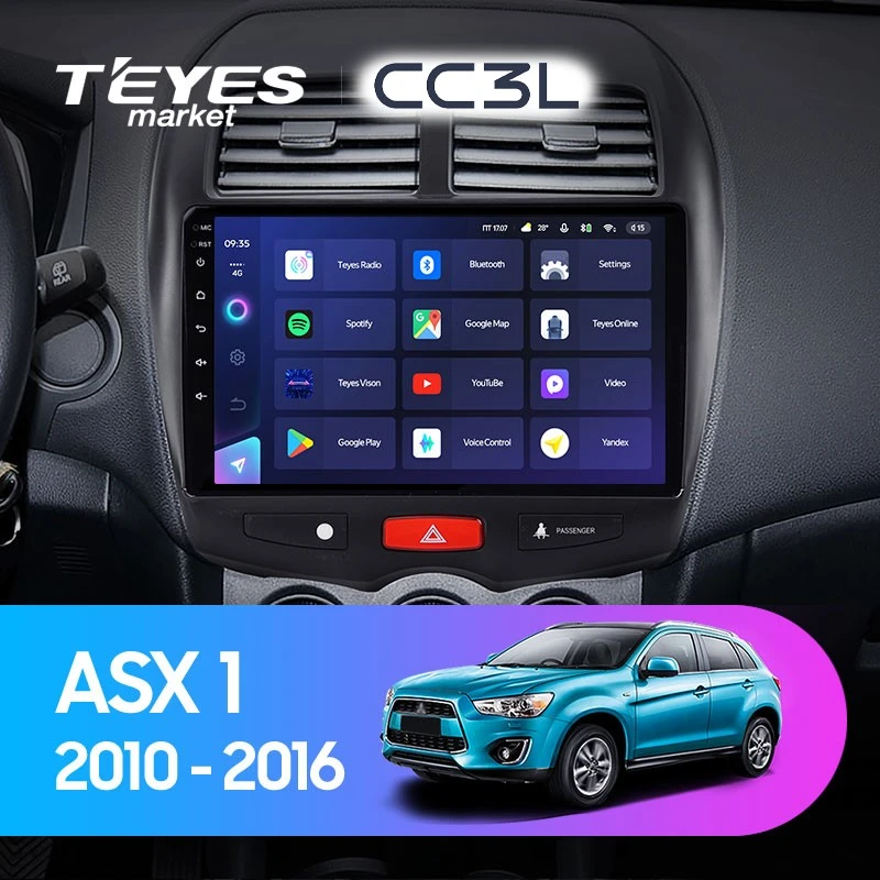 Комплект магнитолы TEYES CC3L 10.2" для Mitsubishi ASX