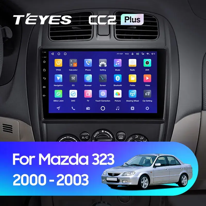 Комплект магнитолы TEYES CC2 Plus 10.2" для Mazda 323 BJ рестайлинг 2001-2003