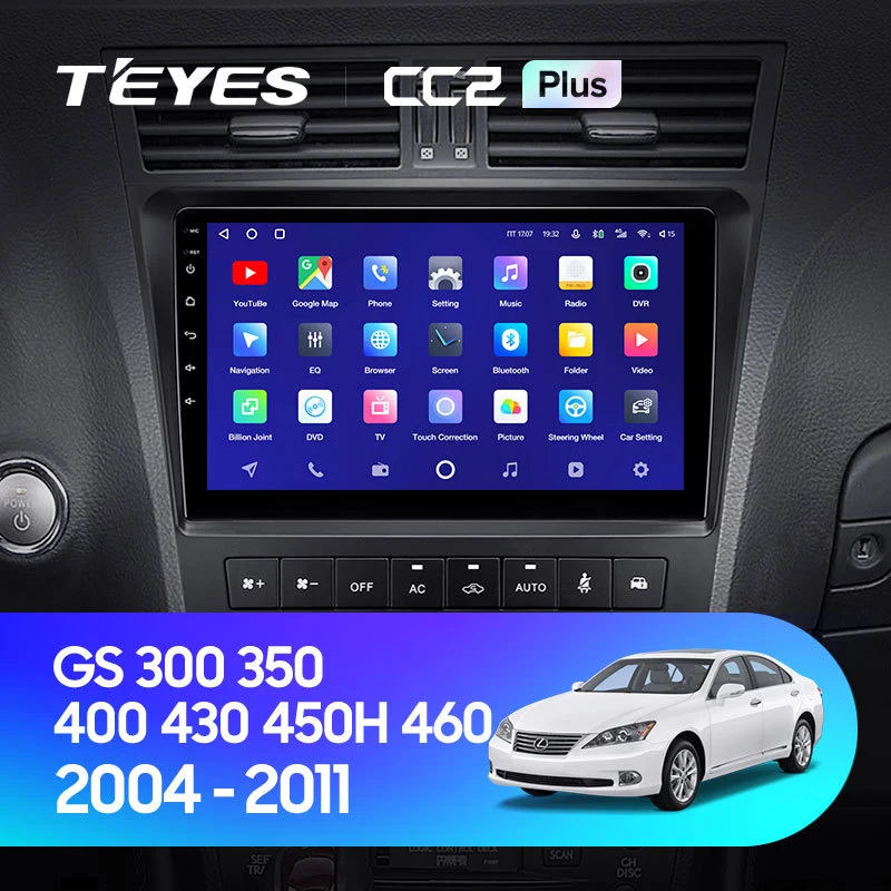 Комплект магнитолы TEYES CC2 Plus 9.0" для Lexus GS III 2004-2011