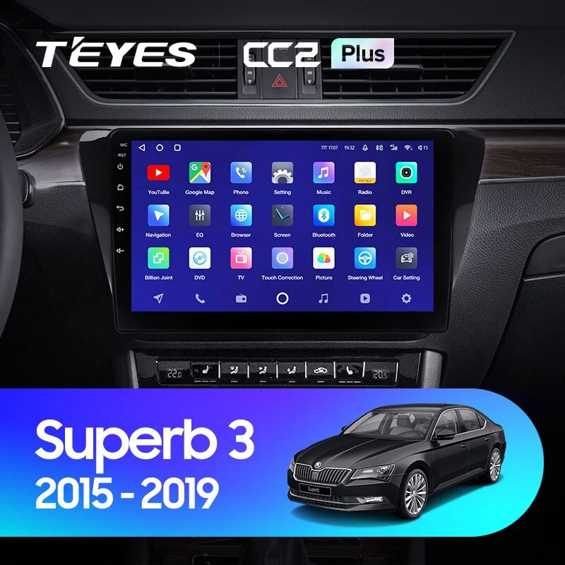 Комплект магнитолы TEYES CC2 Plus 10.2" для Skoda Superb III 2015-2019