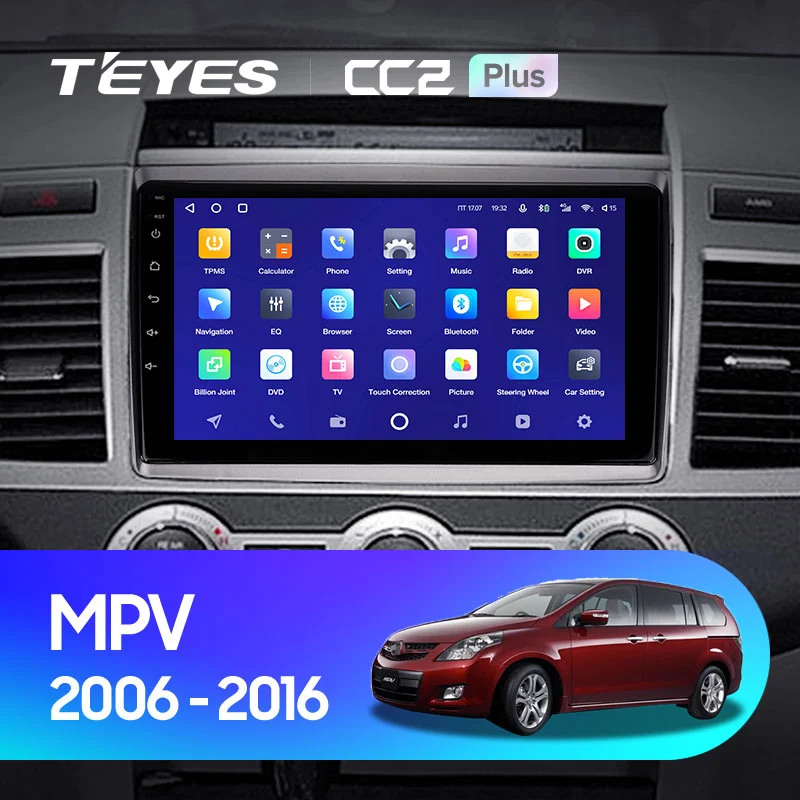 Комплект магнитолы TEYES CC2 Plus 9.0" для Mazda MPV III 2006-2016