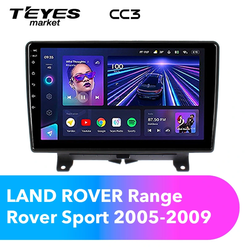 Комплект магнитолы TEYES CC3 9.0" для Land Rover Range Rover Sport I 2005-2009