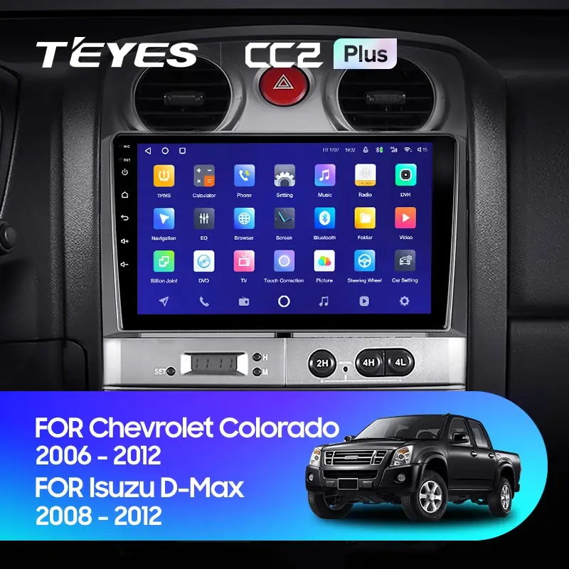 Комплект магнитолы TEYES CC2 Plus 9.0" для Isuzu D-Max I рестайлинг 2008-2012