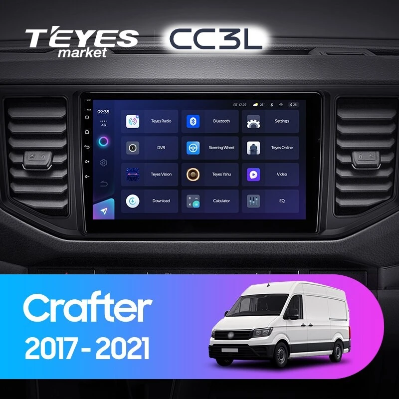 Комплект магнитолы TEYES CC3L 10.2" для Volkswagen Crafter