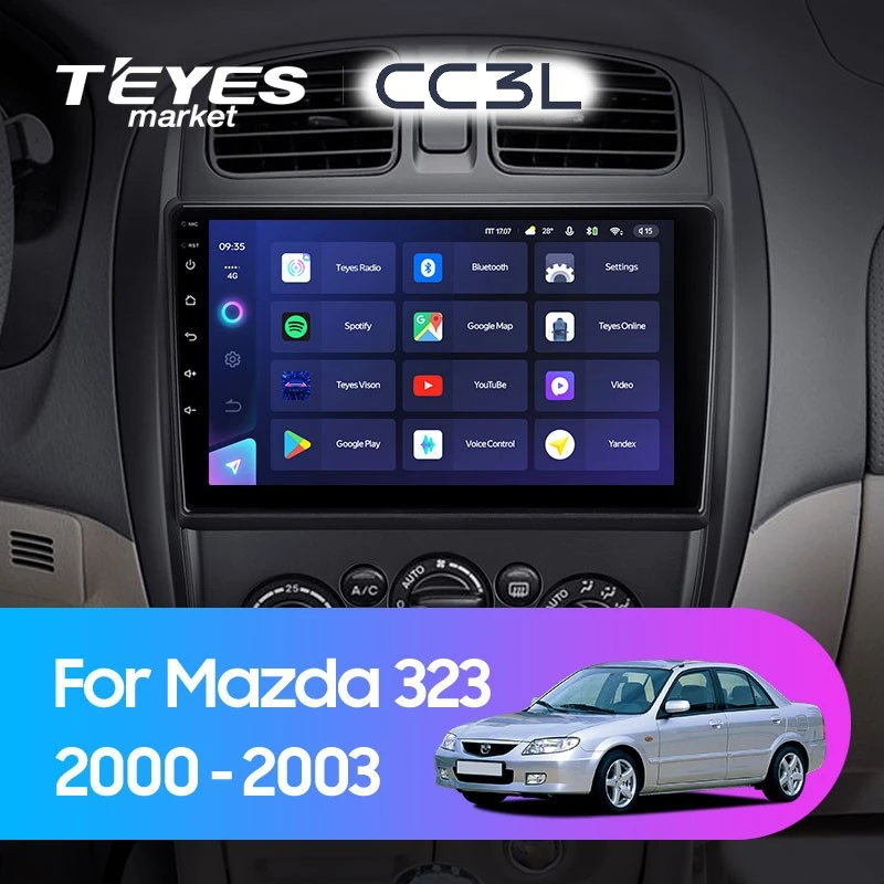 Комплект магнитолы TEYES CC3L 10.2" для Mazda 323