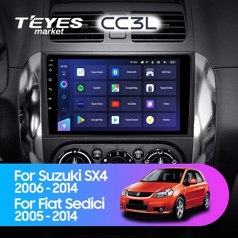 Комплект магнитолы TEYES CC3L 9.0" для Suzuki SX4