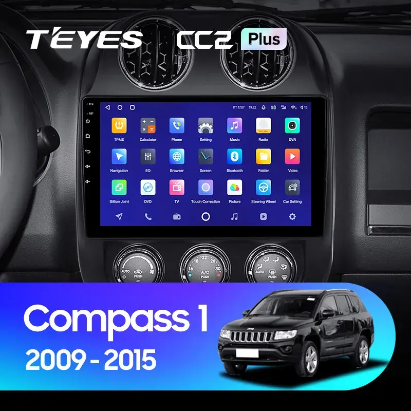 Комплект магнитолы TEYES CC2 Plus 10.2" для Jeep Compass I рестайлинг 2010-2016