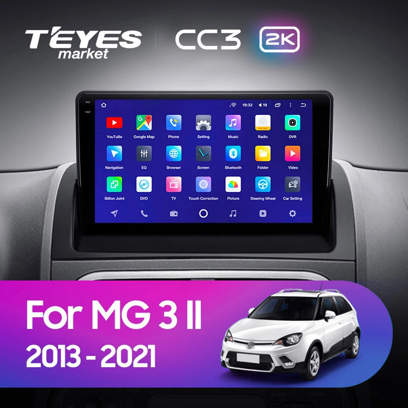 Комплект магнитолы TEYES CC3 2K 9.5" для MG 3 Cross 2013-2021