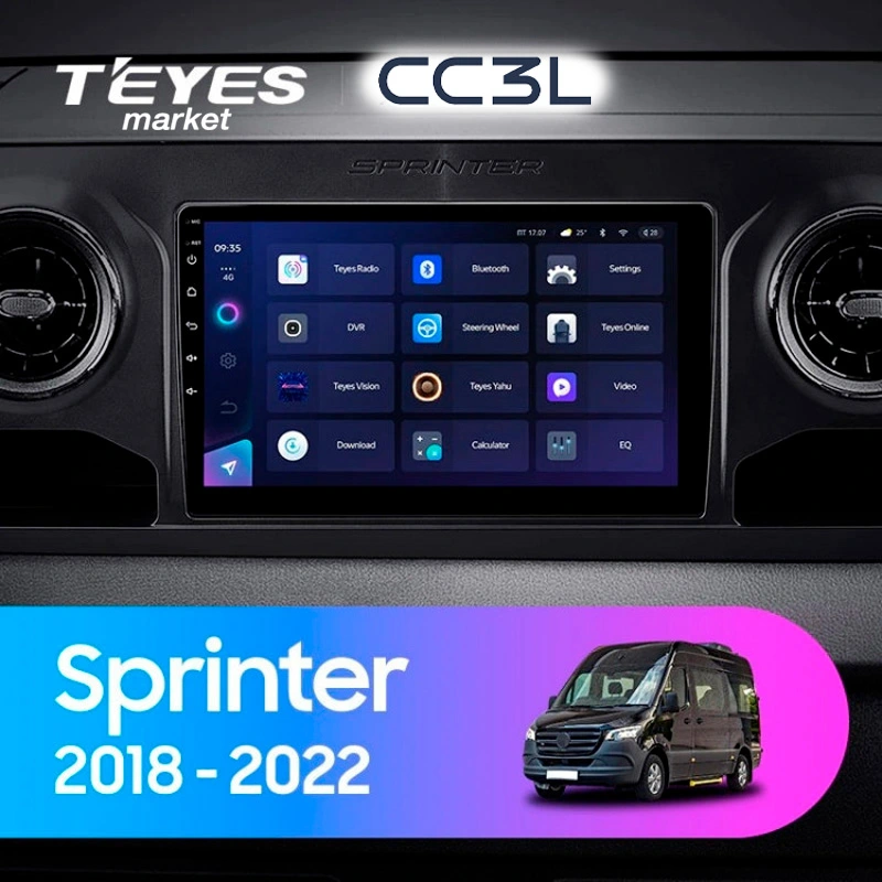 Комплект магнитолы TEYES CC3L 10.2" для Mercedes-Benz Sprinter