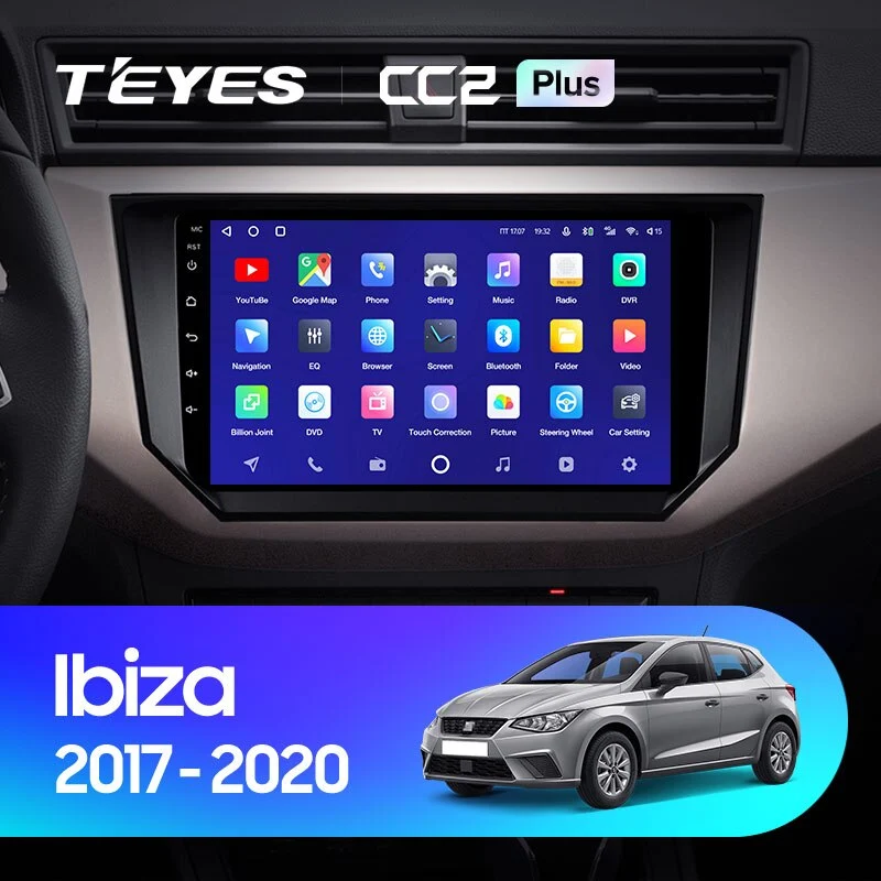Комплект магнитолы TEYES CC2 Plus 9.0" для SEAT Ibiza V 2017-2021
